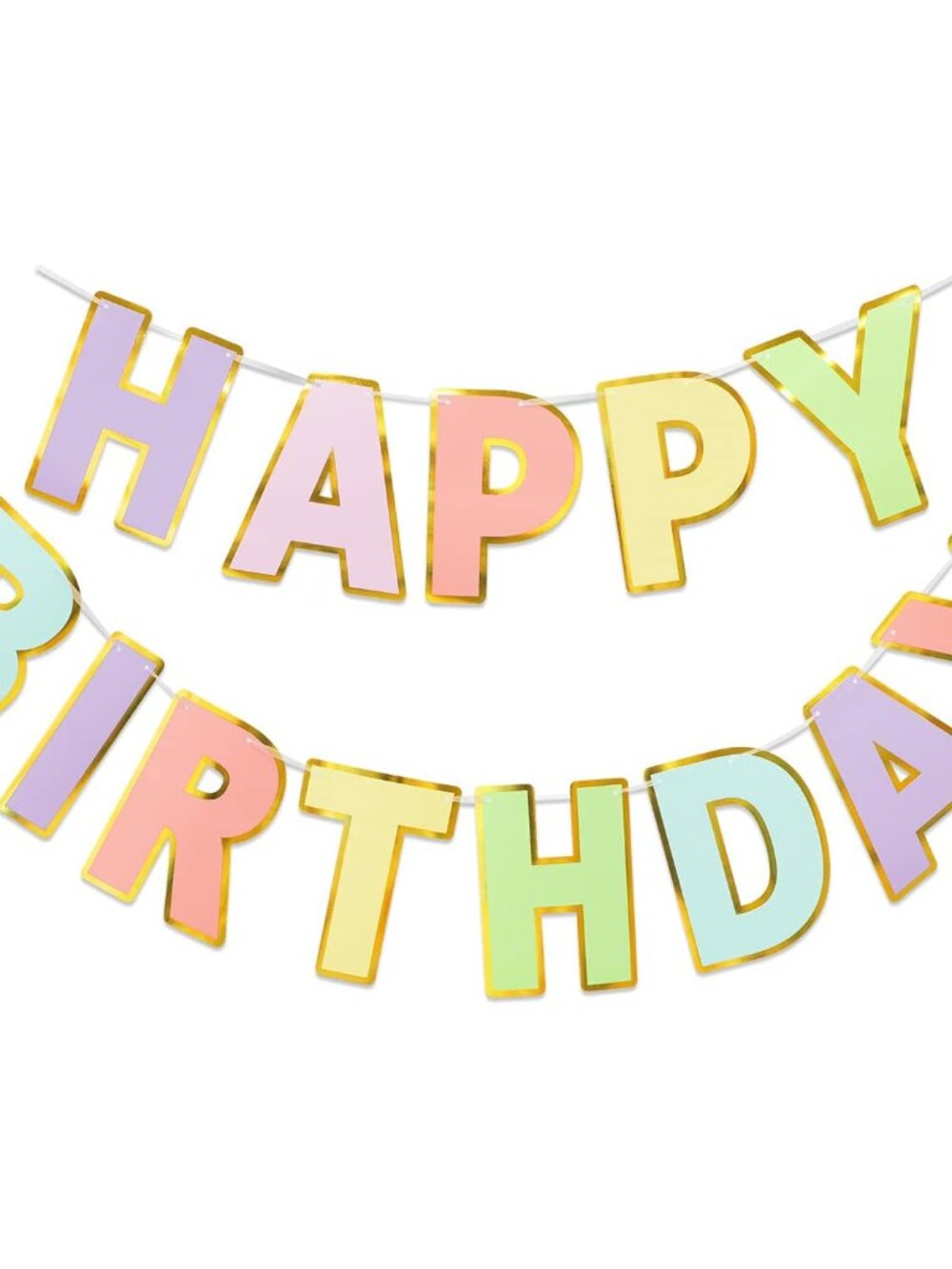 Happy Birthday Banner - 9ft Pre-Strung Happy Birthday Sign For Women, Men, Girls